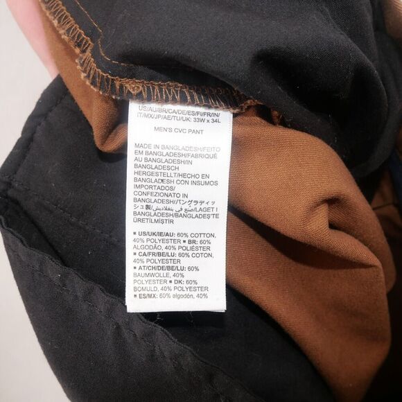 NEW Amazon Essentials Classic Men's Khaki Dress Pants Chinos 33X34 Dark Brown - Picture 9 of 10